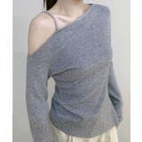 グレー | 【Jasmine】ワンショルダーニットプルオーバ Jasmine Grandif… | aimoha 