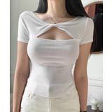 【Jasmine】胸カットアウトデザインＴシャツ Jasmine Grandif… | aimoha  | 詳細画像7 