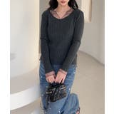 【Jasmine】レイヤード風ニットプルオーバー | aimoha | 詳細画像5