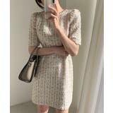 【Jasmine】ツイードフレアミニワンピース Jasmine Grandifl… | aimoha  | 詳細画像12 