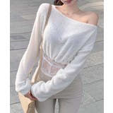 ホワイト | 【Jasmine】コルセット風ニットプルオーバー Jasmine Grandif… | aimoha 