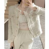 【Jasmine】ツイード風ノーカラーシャケット Jasmine Grandif… | aimoha  | 詳細画像3 