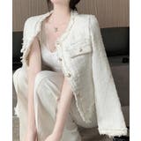 【Jasmine】ツイード風ノーカラーシャケット Jasmine Grandif… | aimoha  | 詳細画像4 