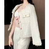 【Jasmine】ツイード風ノーカラーシャケット Jasmine Grandif… | aimoha  | 詳細画像6 