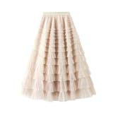 【Jasmine】フリルチュールティアードロングスカート Jasmine Gra… | aimoha | 詳細画像2