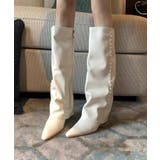 ホワイト | 【Jasmine】レッグウォーマー風ワイドブーツ【AW】 | aimoha