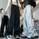 【HOOK】for girls  サイドラインワイドスウェットパンツ | HOOK | 詳細画像1 