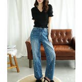 新色登場！パール付きハイウエストワイドデニム jasmine 韓国ファッション | aimoha  | 詳細画像26 