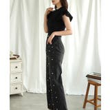 新色登場！パール付きハイウエストワイドデニム jasmine 韓国ファッション | aimoha  | 詳細画像28 