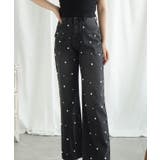 新色登場！パール付きハイウエストワイドデニム jasmine 韓国ファッション | aimoha  | 詳細画像29 