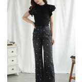 新色登場！パール付きハイウエストワイドデニム jasmine 韓国ファッション | aimoha  | 詳細画像30 