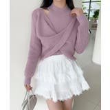 ピンク | 【Jasmine】ハイネック肩見せニットプルオーバー Jasmine Grand… | aimoha 