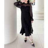 【Jasmine】キャンディースリーブマーメイドコンビワンピース | aimoha  | 詳細画像3 