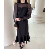 【Jasmine】キャンディースリーブマーメイドコンビワンピース | aimoha  | 詳細画像5 