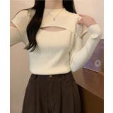 タートルネック胸あきデザインニットプルオーバ Jasmine | aimoha  | 詳細画像8 