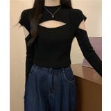 タートルネック胸あきデザインニットプルオーバ Jasmine | aimoha  | 詳細画像9 