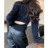 ブラック | 【Jasmine】シャギーニットバックオープンカーディガン【AW】 | aimoha