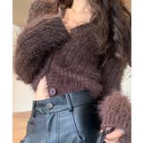 モカ | 【Jasmine】シャギーニットバックオープンカーディガン【AW】 | aimoha