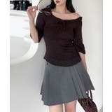 ブラウン | 2WAYフロントリボンニットプルオーバー | aimoha