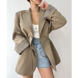 ベージュ | 【Jasmine】ドロストテーラードシャケット Jasmine Grandifl… | aimoha