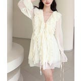 【Jasmine】ダブルラッフルシフォンチュニック | aimoha  | 詳細画像3 