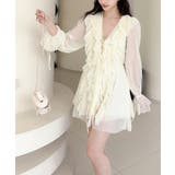 【Jasmine】ダブルラッフルシフォンチュニック | aimoha  | 詳細画像6 