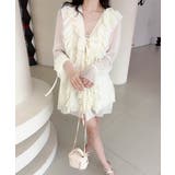 【Jasmine】ダブルラッフルシフォンチュニック | aimoha  | 詳細画像5 