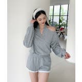 【Jasmine】肩見せスウェット+ウェットショートパンツ | aimoha  | 詳細画像5 