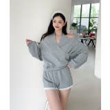 【Jasmine】肩見せスウェット+ウェットショートパンツ | aimoha  | 詳細画像6 