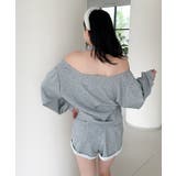 【Jasmine】肩見せスウェット+ウェットショートパンツ | aimoha  | 詳細画像4 