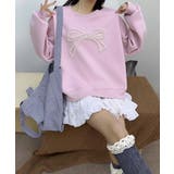 ピンク | 【Jasmine】パールリボンスウェットプルオーバー Jasmine Grand… | aimoha 