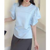 ブルー | 【Jasmine】パワショル切り替えTシャツ | aimoha 