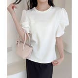 アイボリー | 【Jasmine】パワショル切り替えTシャツ | aimoha 