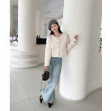 フリンジノーカラージャケット Jasmine Grandiflorum | aimoha  | 詳細画像14 