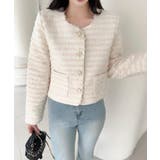 フリンジノーカラージャケット Jasmine Grandiflorum | aimoha  | 詳細画像8 