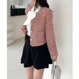 フリンジノーカラージャケット Jasmine Grandiflorum | aimoha  | 詳細画像1 