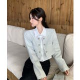 【Jasmine】千鳥柄ノンカラージャケット＋グロップドシャツベスト | aimoha  | 詳細画像6 