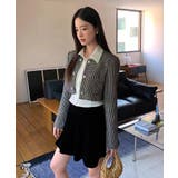 【Jasmine】千鳥柄ノンカラージャケット＋グロップドシャツベスト | aimoha  | 詳細画像1 