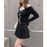 【Jasmine】襟付きレイヤード風リボンニットトップス | aimoha | 詳細画像4