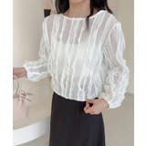 【Jasmine】ラッフルフリルグロップド丈トップス | aimoha  | 詳細画像4 