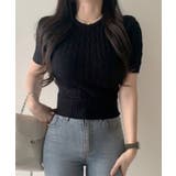 ブラック | 【Jasmine】ケーブル編みニットプルオーバー Jasmine Grandif… | aimoha 