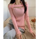 ピンク | 【Jasmine】オフショル胸カットアウトニットトップス Jasmine Gra… | aimoha 