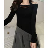 【Jasmine】オフショル胸カットアウトニットトップス Jasmine Gra… | aimoha  | 詳細画像3 