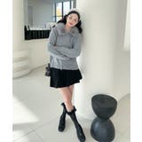 【Jasmine】ボリュームファーフードニットジップアップパーカー | aimoha  | 詳細画像5 