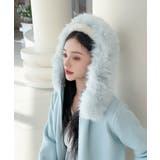 【Jasmine】ボリュームファーフードニットジップアップパーカー | aimoha  | 詳細画像13 