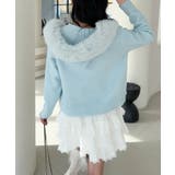 【Jasmine】ボリュームファーフードニットジップアップパーカー | aimoha  | 詳細画像15 