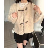 【Jasmine】ノーカラーショートボアコート | aimoha  | 詳細画像8 