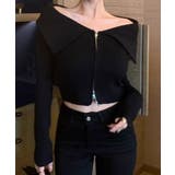 ブラック | 【Jasmine】2WAYダブルジッパービッグカラースウェット Jasmine … | aimoha 