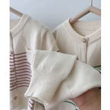 ボーダー柄カーディガン ニット 丸首 | aimoha  | 詳細画像3 