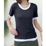 リブ配色Tシャツ | aimoha  | 詳細画像4 